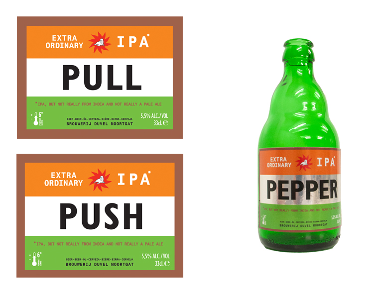 Sample of a digital printed beer label